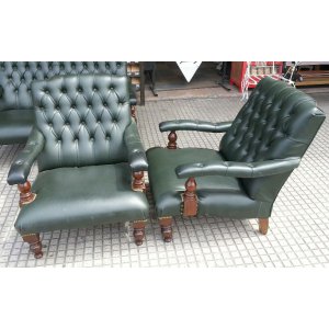 2 sillones morris verde