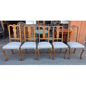 5 sillas roble 50 x 45 y 53 x 1,08 alto