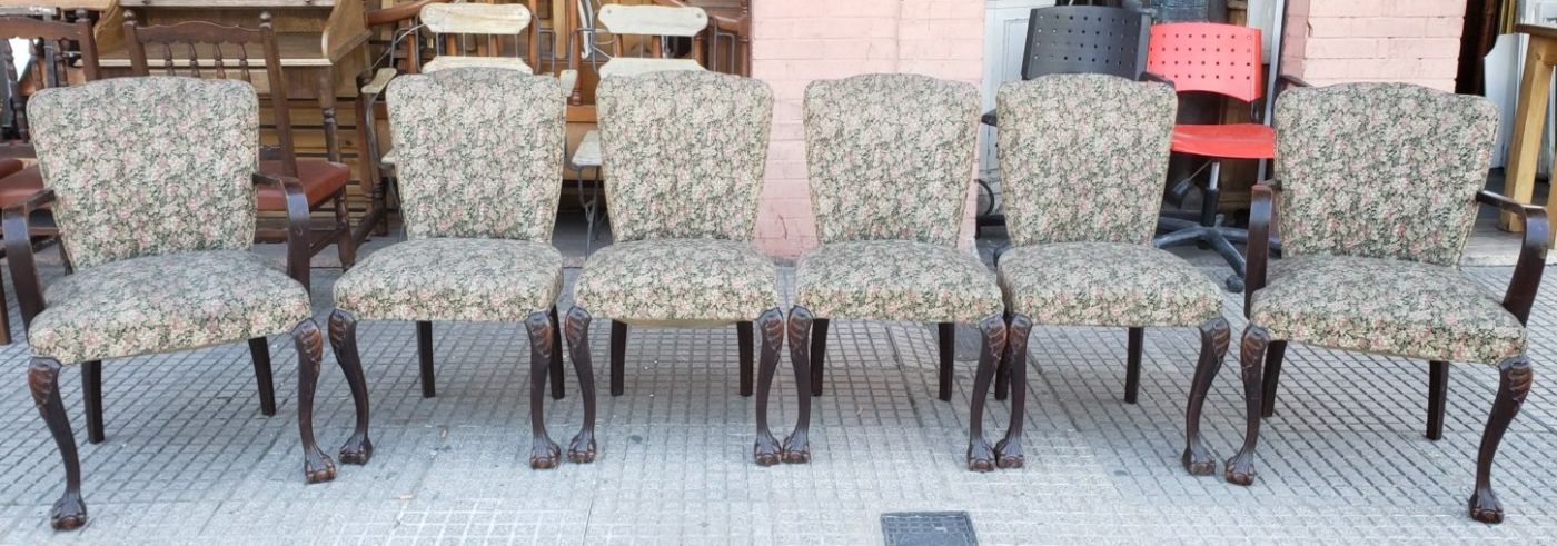 4 sillas chippendale y dos sillones