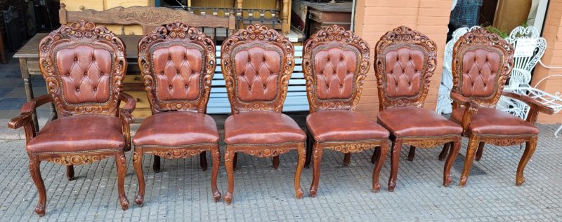 4 sillas con 2 sillones 50 x 45 y 50 x 1,05