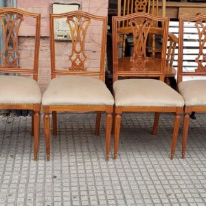 4 sillas con 2 sillones altillo