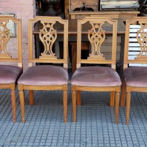 4 sillas con 2 sillones lxvi