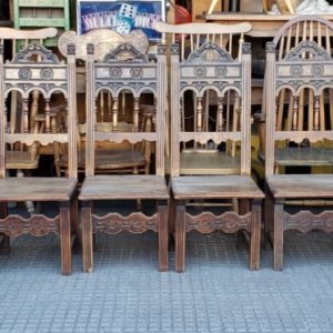 6 madera mas 2 sillones 6 junco