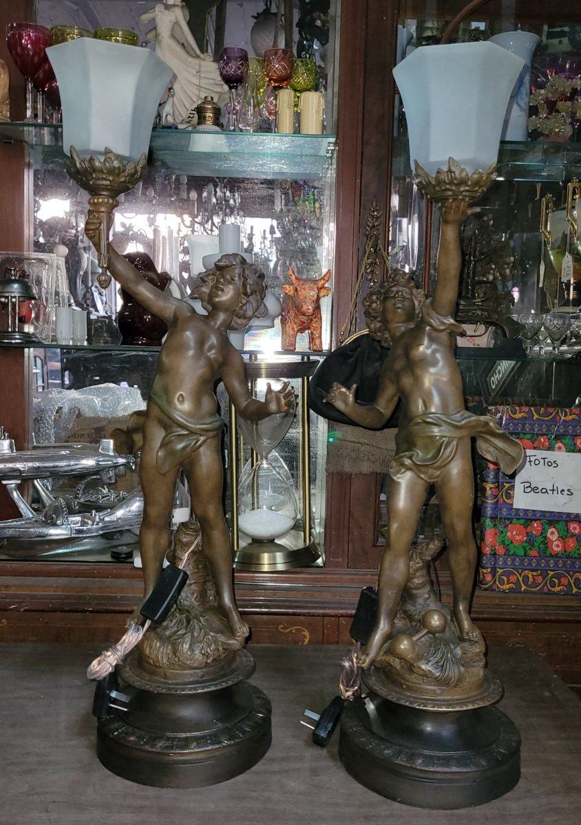Estatua con luz